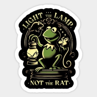 Muppet Christmas Carol - Light The Lamp Not The Rat Sticker